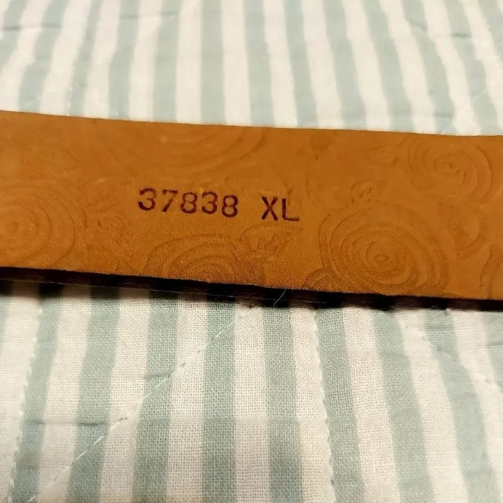Purple on White Leather belt